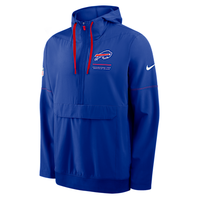 Buffalo Bills Sideline Anorak Men's Nike NFL 1/2-Zip Hooded Jacket